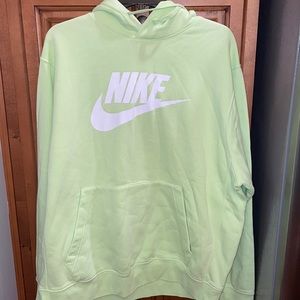 neon green Nike hoodie